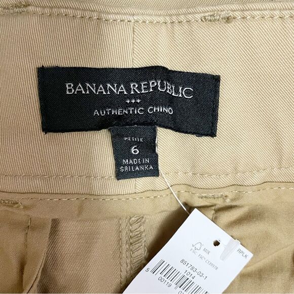 NWT Banana Republic Ultra High-Rise Chino Pants Size 6P New British Khaki Tan - Picture 10 of 12